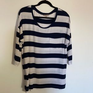 Banana republic dark navy blue and white size L
